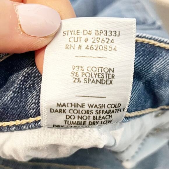 Just Black Denim Mid Rise Fall Flare Raw Hem Jeans Medium Wash Blue 27 - Picture 5 of 10